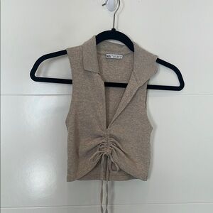 Zara Women’s Tan Sleeveless Top